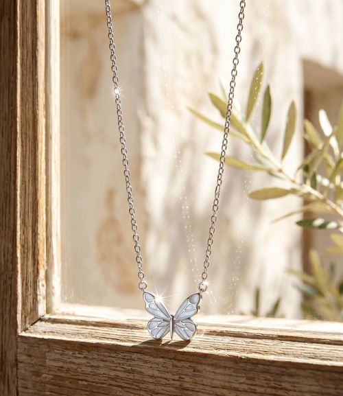 Pearl Butterfly Pendant Necklace