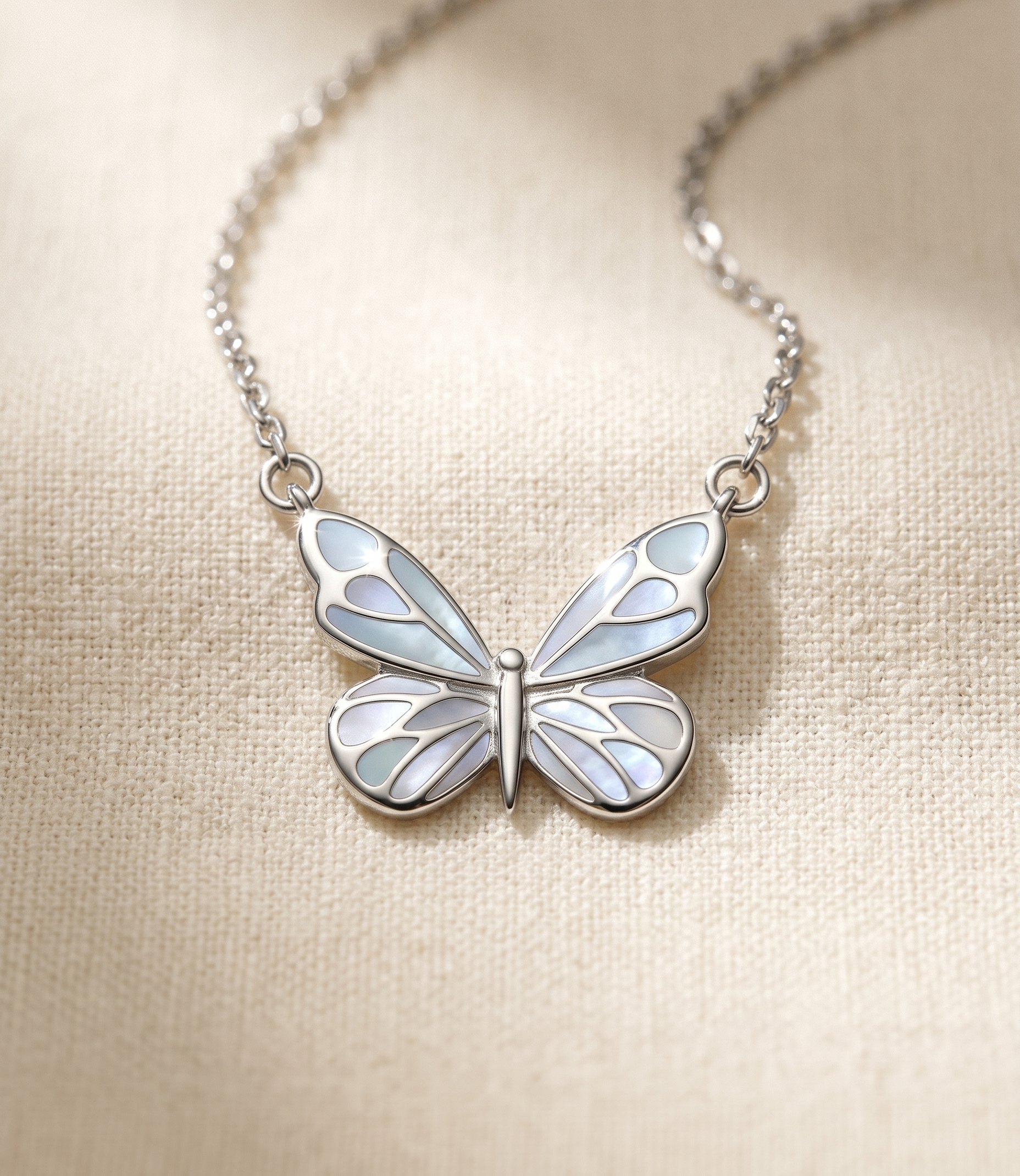Pearl Butterfly Pendant Necklace