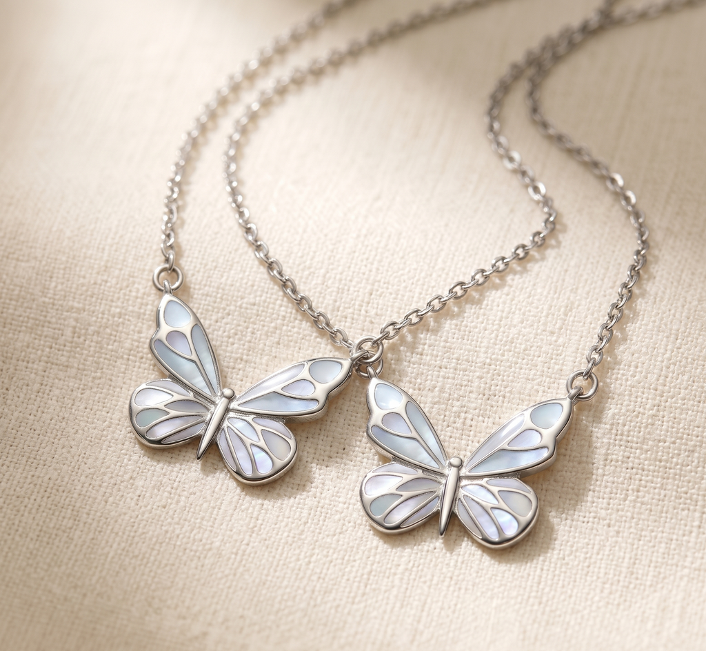 Pearl Butterfly Pendant Necklace